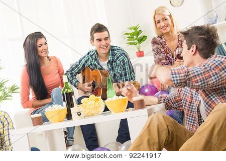 Friends At House Party