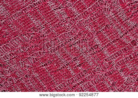 Red Openwork Melange Stockinet As Background