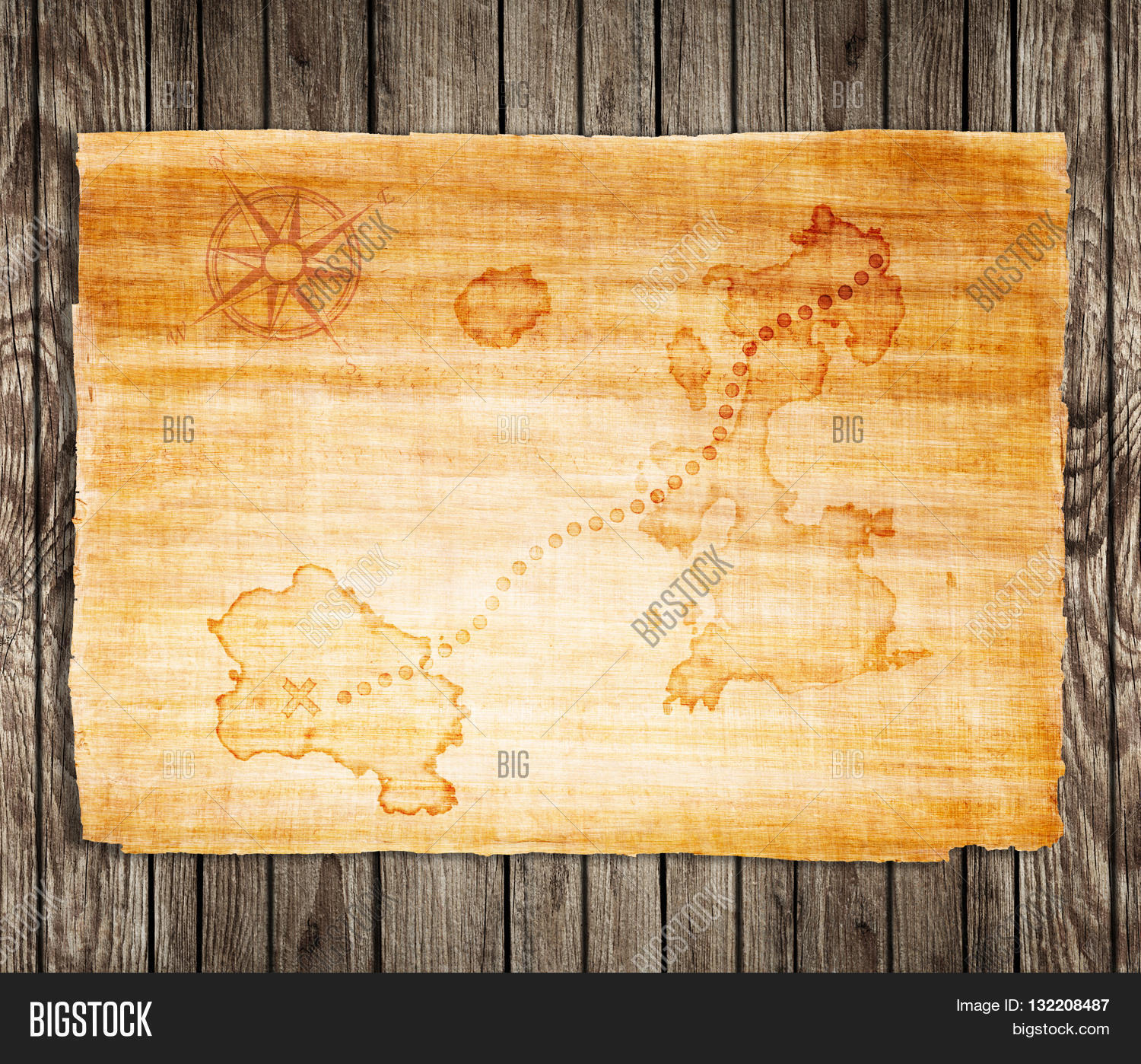 Old Treasure Map Image &amp; Photo (Free Trial) | Bigstock