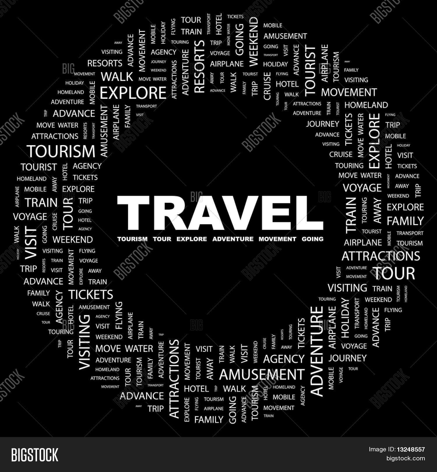 TRAVEL. Word Collage Vector & Photo (Free Trial) Bigstock