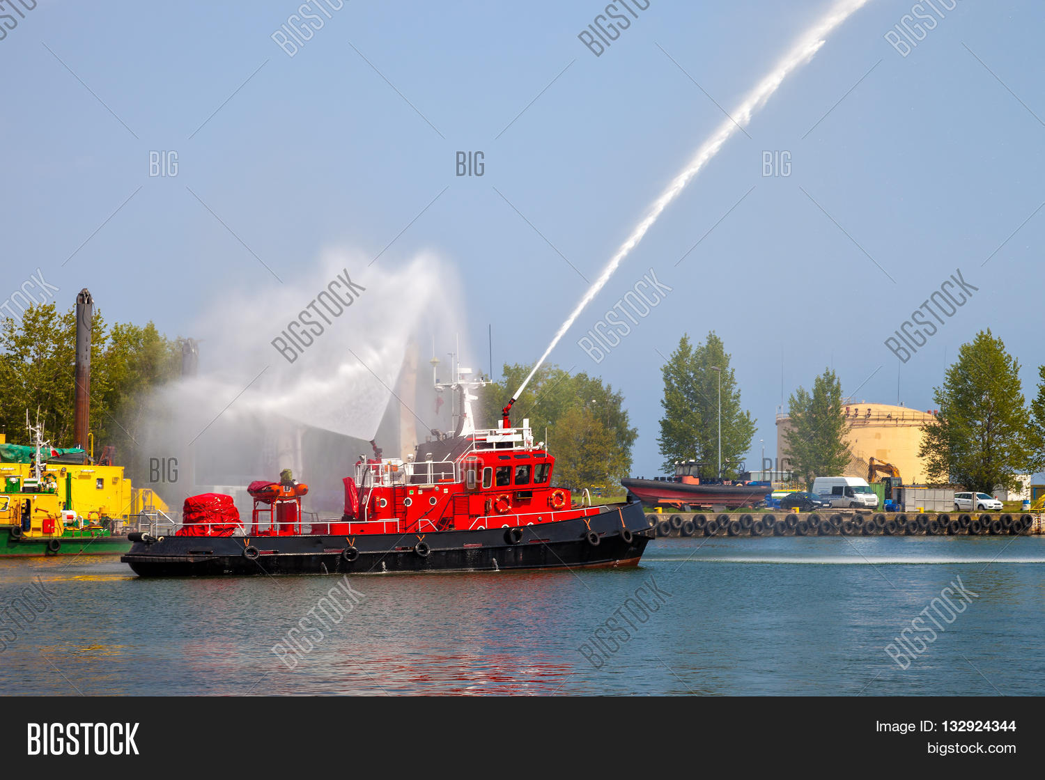 Fire Fighting Boat Image & Photo (Free Trial) Bigstock