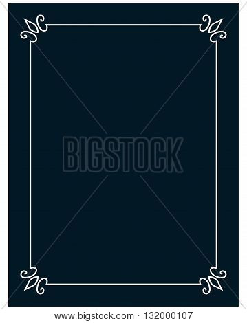 Simple Vector Line Border Frame Isolated Illustration