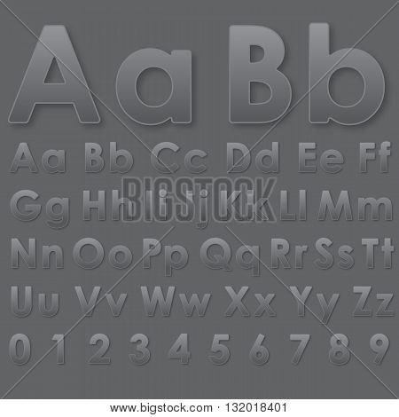 Alphabet Letters On A Gray Background