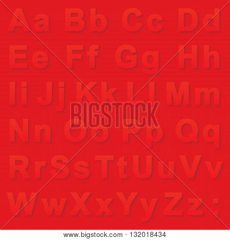 Alphabet Pseudo 3D Letters