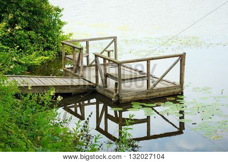 beautiful lake landscape in sothern Sweden, springtime