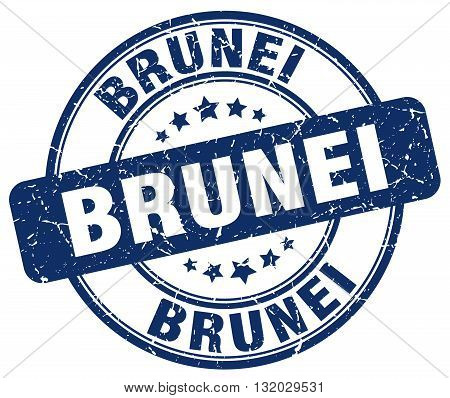 Brunei blue grunge round vintage rubber stamp.Brunei stamp.Brunei round stamp.Brunei grunge stamp.Brunei.Brunei vintage stamp.