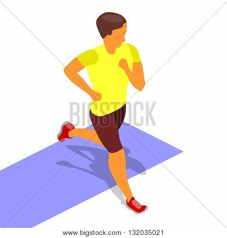 running sprinter isometric runner isometric flat activity