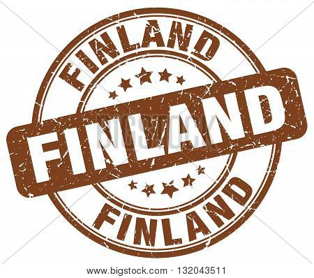Finland brown grunge round vintage rubber stamp.Finland stamp.Finland round stamp.Finland grunge stamp.Finland.Finland vintage stamp.