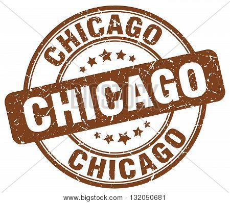 Chicago brown grunge round vintage rubber stamp.Chicago stamp.Chicago round stamp.Chicago grunge stamp.Chicago.Chicago vintage stamp.
