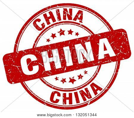 China red grunge round vintage rubber stamp.China stamp.China round stamp.China grunge stamp.China.China vintage stamp.