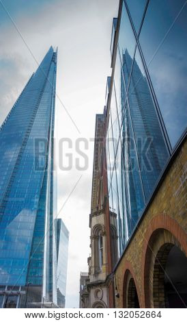 The shard in London against the sky
