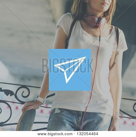 Paper Airplane Rocket Launce Growth Success Startup Concept
