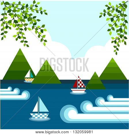 background of sea and waves in summer