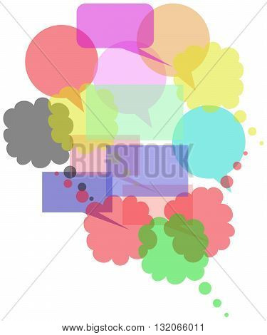 Colored Speech Bubbles Group speech bubble symbol