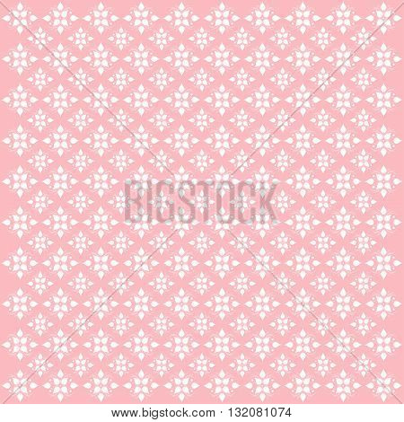 Pink floral pattern. Vector image in pastel tones.