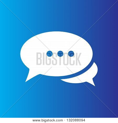 chat icon white on the blue background