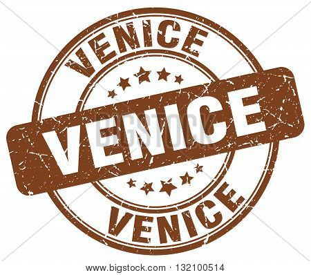 Venice brown grunge round vintage rubber stamp.Venice stamp.Venice round stamp.Venice grunge stamp.Venice.Venice vintage stamp.