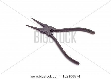 snap ring pliers isolated on white background
