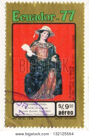 ECUADOR Postage stamp on Ecuador 1977 Airmail Post