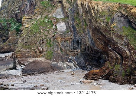 Cliffs On The Coast Between Widemouth Bayand Bude