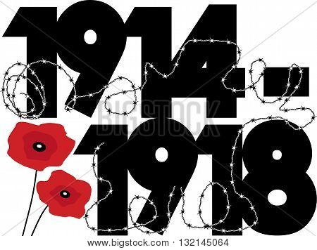 World War One Symbolic graphic design, EPS8 vector illustration