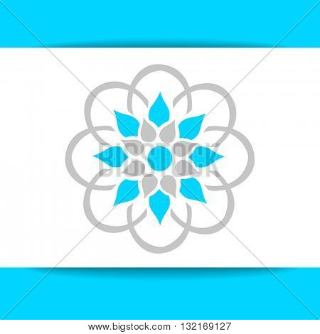 Arabic logo template. Islamic logo. Arabic flower sign. Vector ornamental symbol. Islamic style design template with logo.