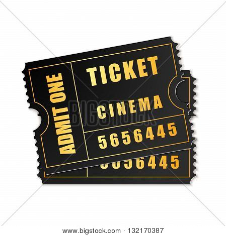 Vector Admit One ticket icon on white background