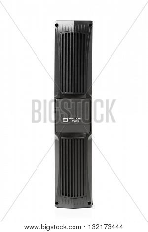 uninterruptible power supply (ups) reserve battery, isolated on white