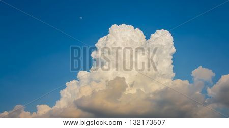 cloudscape, background of clouds and blue sky