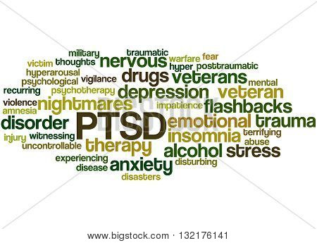 Posttraumatic Stress Disorder - Ptsd, Word Cloud Concept