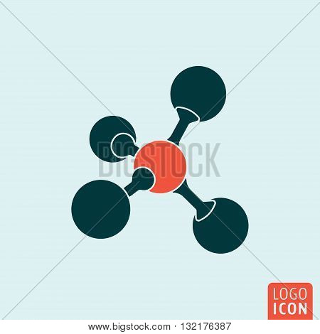 Molecule icon. Molecule isolated minimal designed. Vector illustration