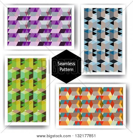 Ethnic islamic arabic pattern set. Islamic arabic background. Islamic geometry. Seamless vector in arabic style