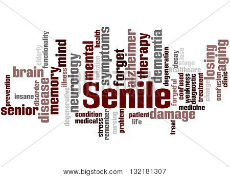 Senile, Word Cloud Concept 3
