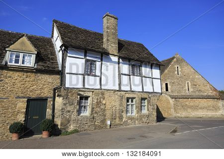 Old houses in Lacock village in Wiltshire