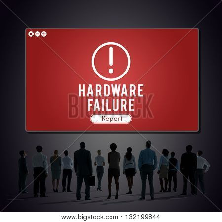 Hardware Failure Network Problem Technology Software Concept