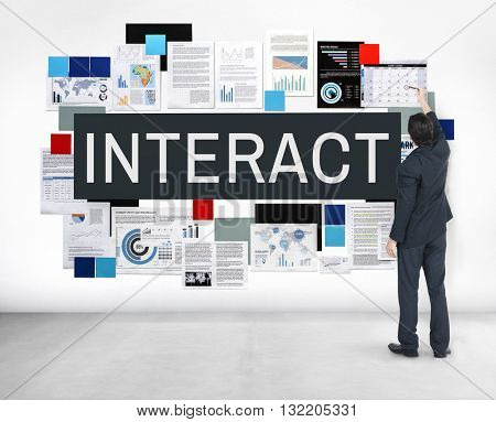 Interact Corporate Future Interacting Interactive Concept