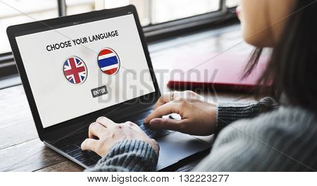 Thai English Language Communication Global Concept