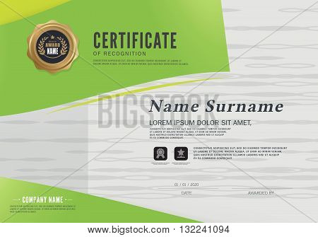 Certificate design template layout template in A4 size