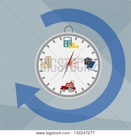 business icons index of life ,compass abstract vector