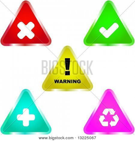 Vector exclamation elements.