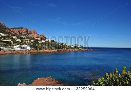 Saint Raphael France - april 14 2016 : the Esterel Massif