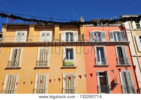 Frejus; France - april 16 2016 : old house in the city center