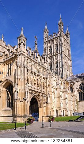GLOUCESTER, UK - SEPTEMBER 8, 2014 - Cathedral church of St Peter and the Holy and Indivisible Trinity Gloucester Gloucestershire England UK Western Europe, September 8, 2014.
