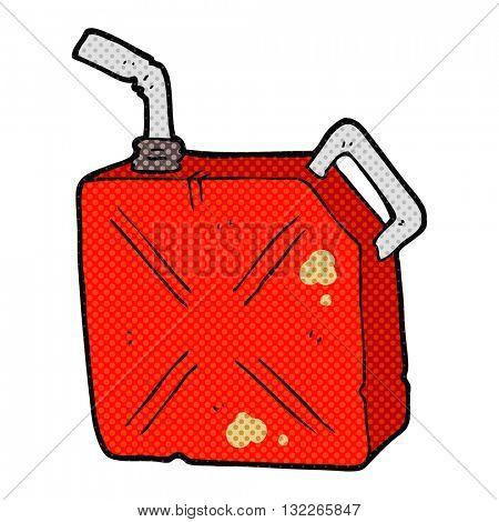 freehand drawn cartoon fuel can