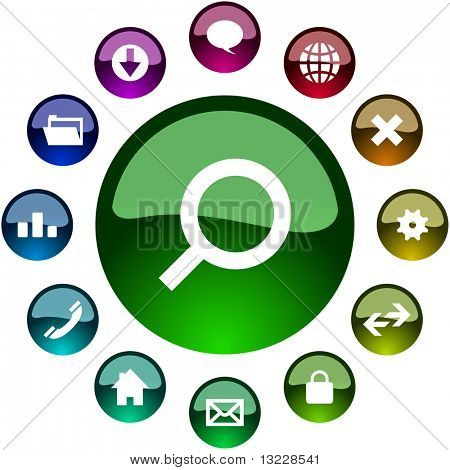 Vektör toplama web düğmeleri.