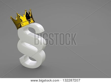 White Porcelain Paragraph With Golden Crown