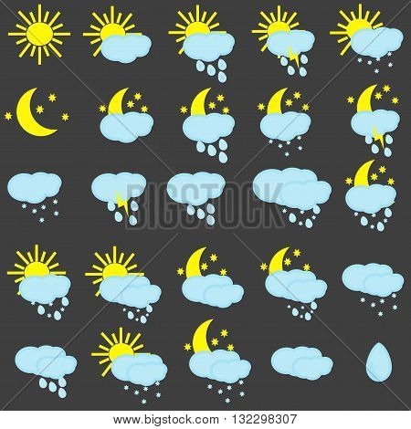 Icons. Weather forecast for your design or website
