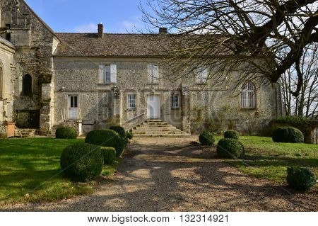 Serans France - march 14 2016 : the presbytery placed side by side the church