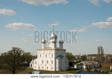ROSTOV RUSSIA MAY 08. 2016: - Rostov the Great Spaso-Yakovlevsky Dmitriev monastery Church Of The Transfiguration (the Savior on the Sands)