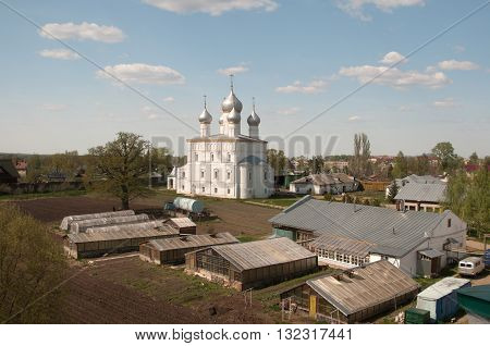 ROSTOV RUSSIA MAY 08. 2016: - Rostov the Great Spaso-Yakovlevsky Dmitriev monastery Church Of The Transfiguration (the Savior on the Sands)